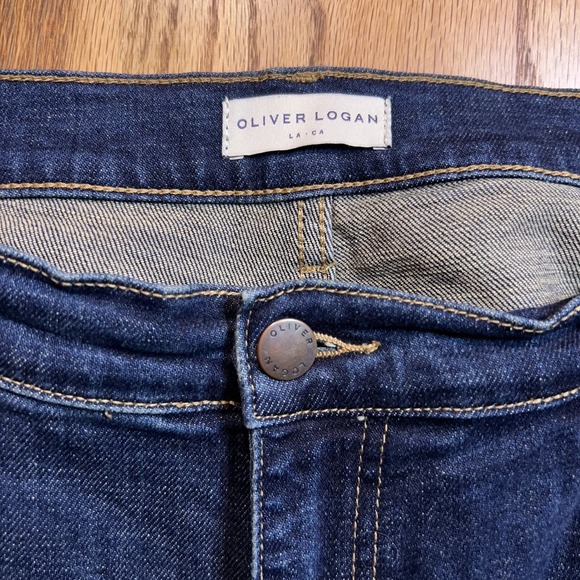 Oliver‎ Logan Jeans Crosby Relaxed Taper Slow Denim Women 38X26 (Tag 34) Raw Hem - Picture 4 of 11